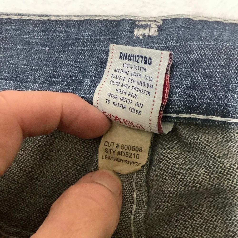 True Religion Joey Straight Flare Cut Blue Jeans Sz 40